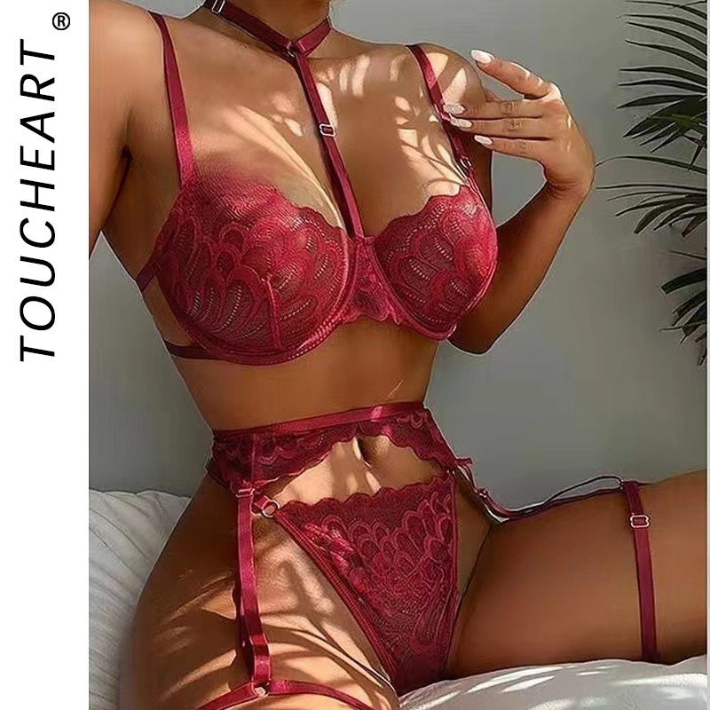 Lace Bralette Set - Toucheart Sexy Interesting Underwear For Women