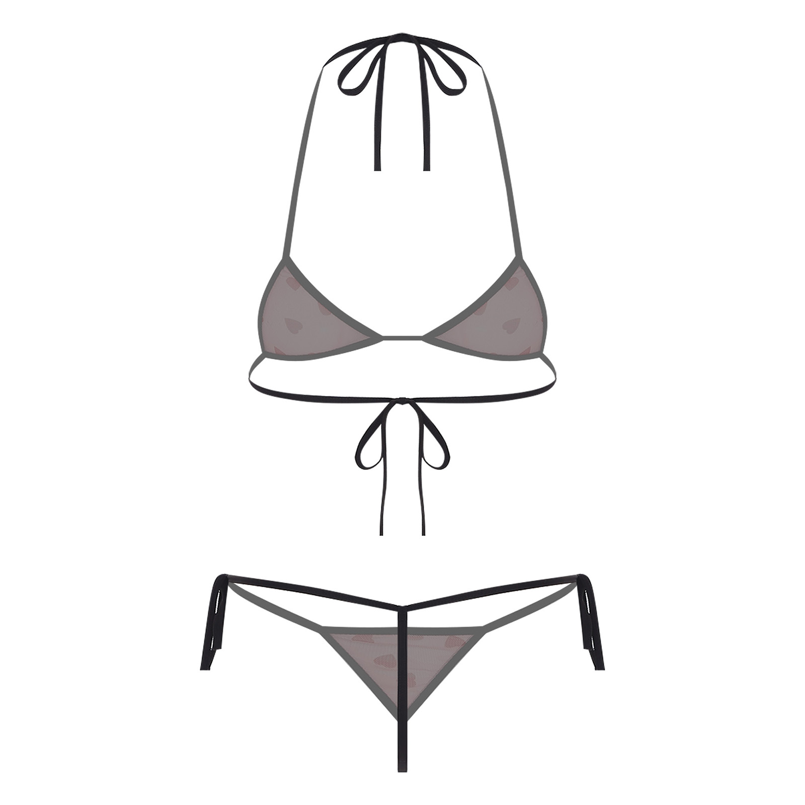 Womens Micro Mini Bikini Linge - Sheer Mesh Bra ulasan dan harga