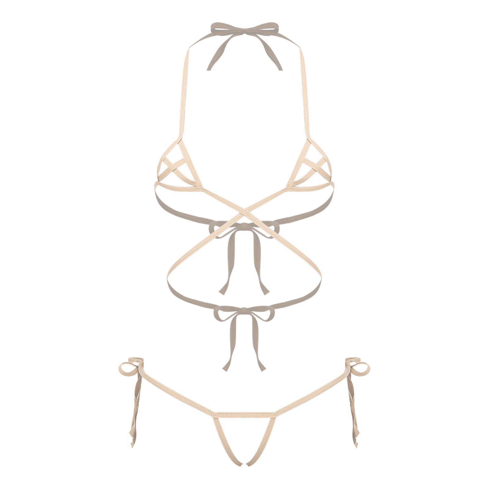 Womens Lingerie See Through Bi - Lace Bralette Set ulasan dan harga