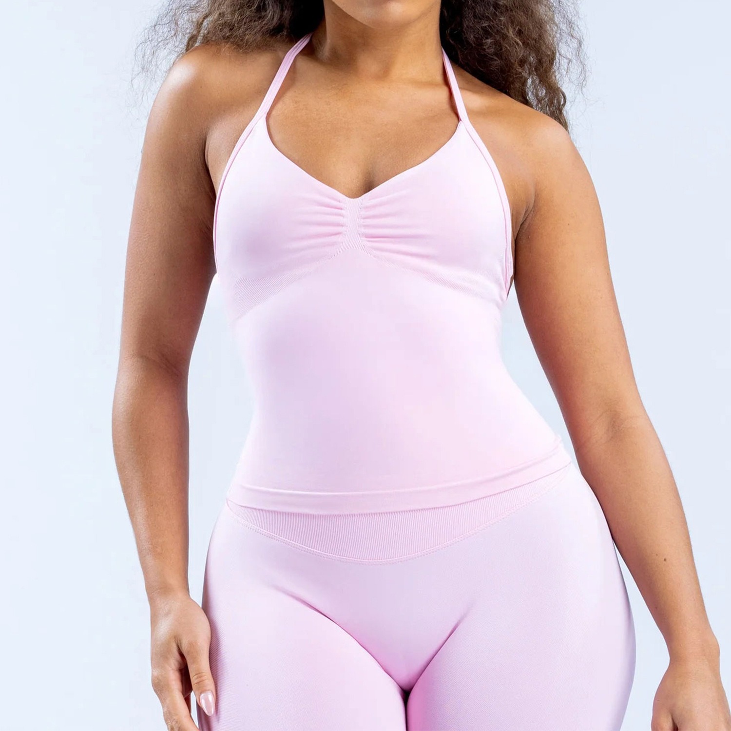 Women's Halter Neck Yoga Tank  - T Shirt Bra Seamless ulasan dan harga