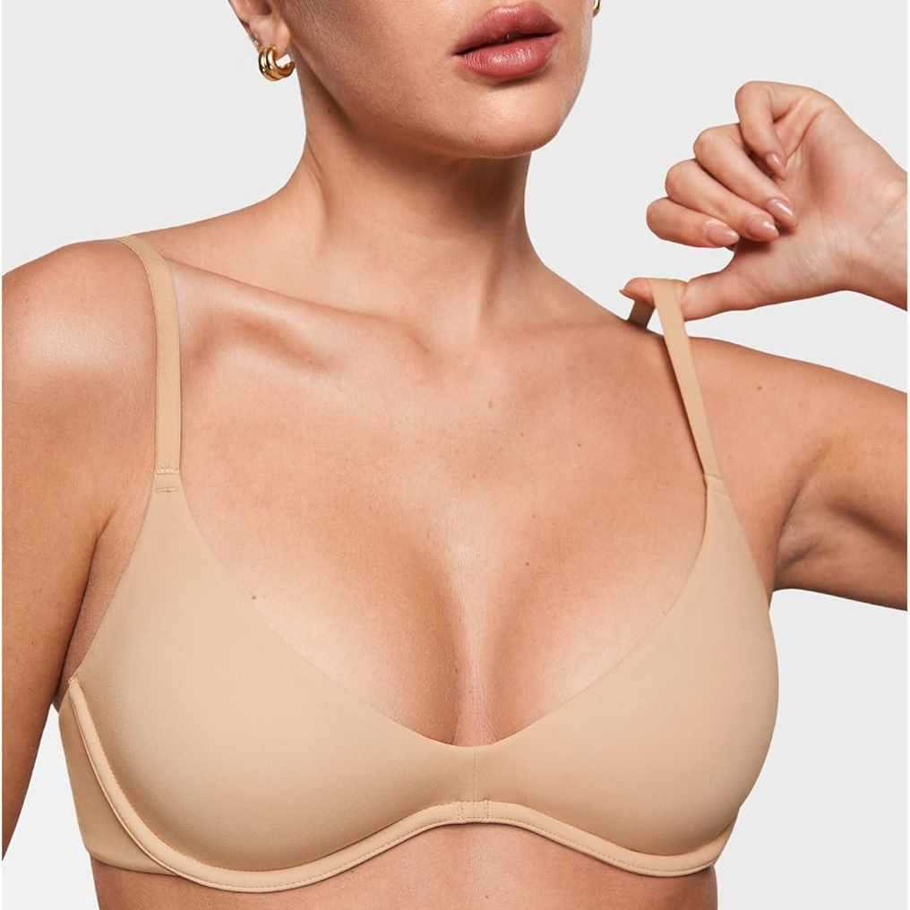Women's Deep V Unpadded Seamle - Plunge Bra Push Up ulasan dan harga