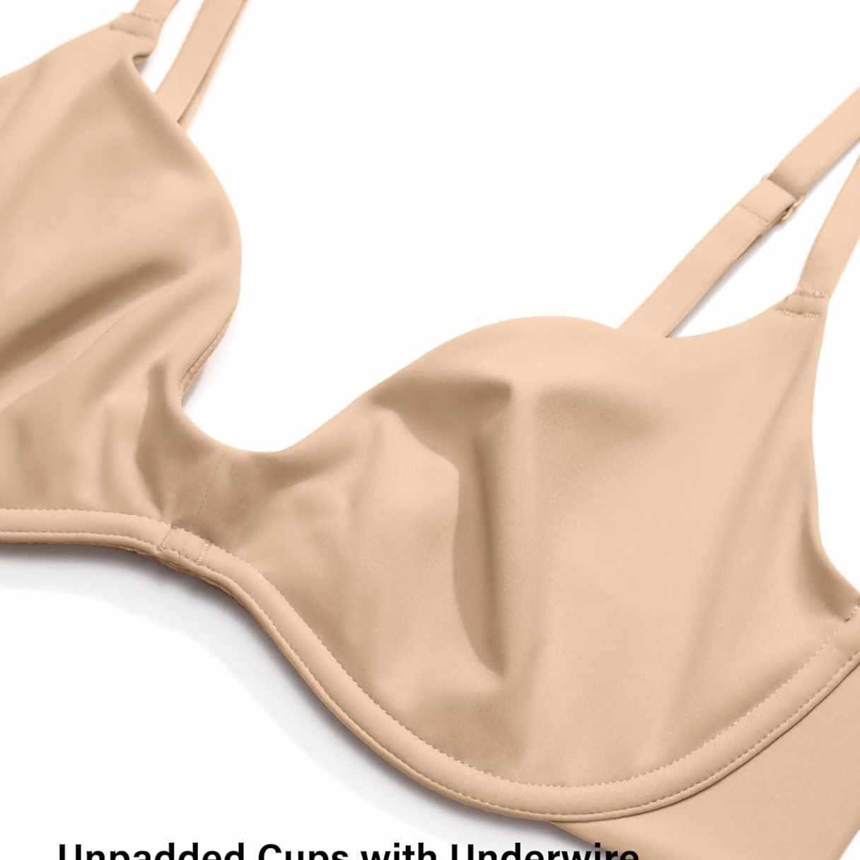 Women's Deep V Unpadded Seamle - Plunge Bra Push Up ulasan dan harga