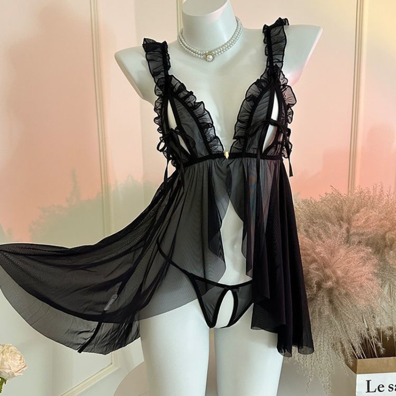 Women Pajamas Set Lace Open Br - Lace Bralette Set ulasan dan harga