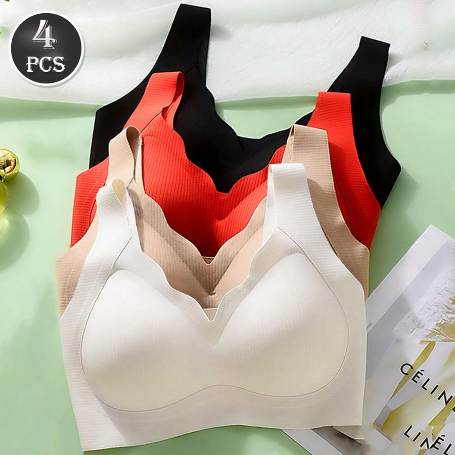 4pcs Women's Seamless Push Up  - T Shirt Bra Seamless ulasan dan harga