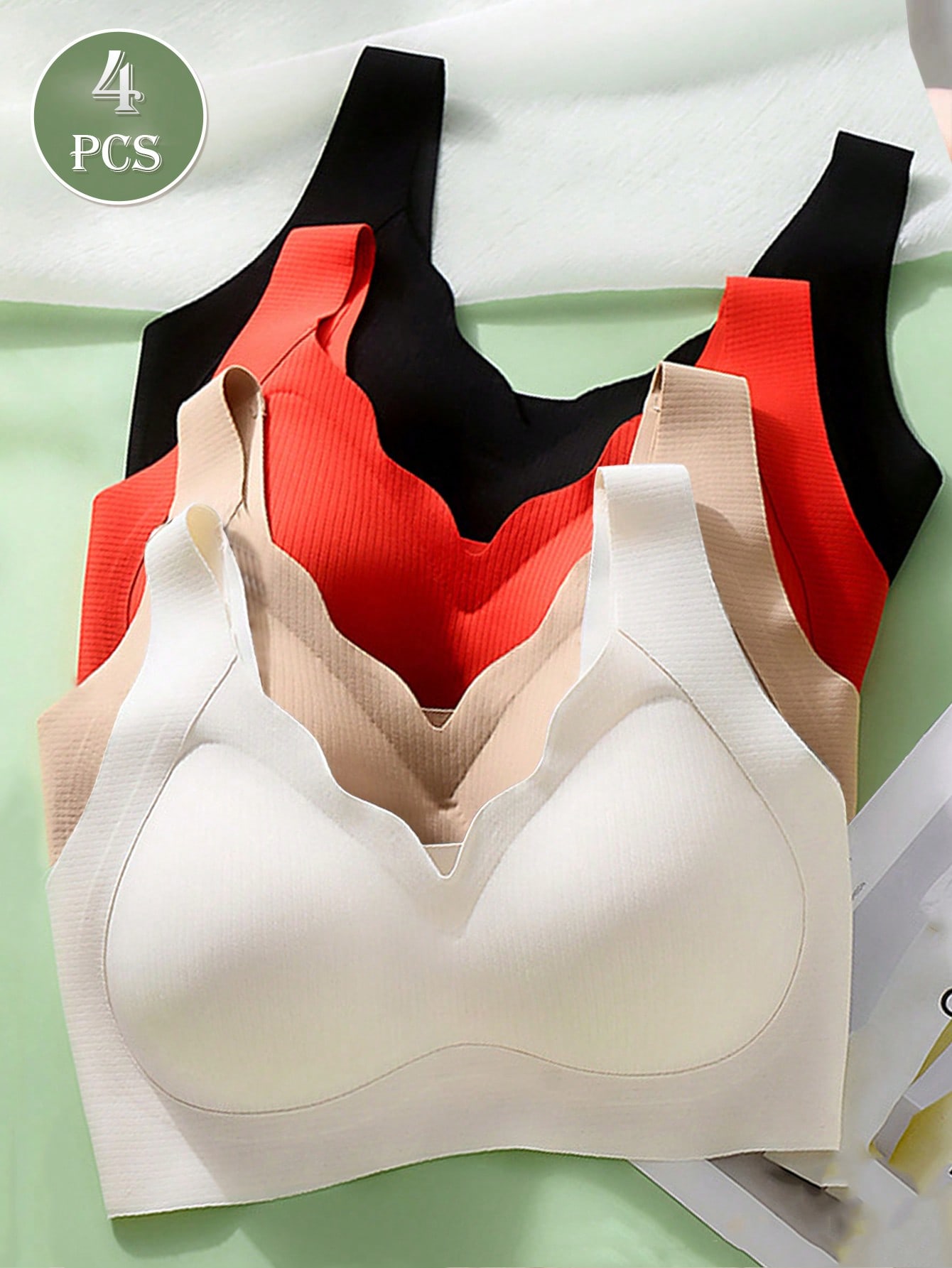 4pcs Women's Seamless Push Up  - T Shirt Bra Seamless ulasan dan harga