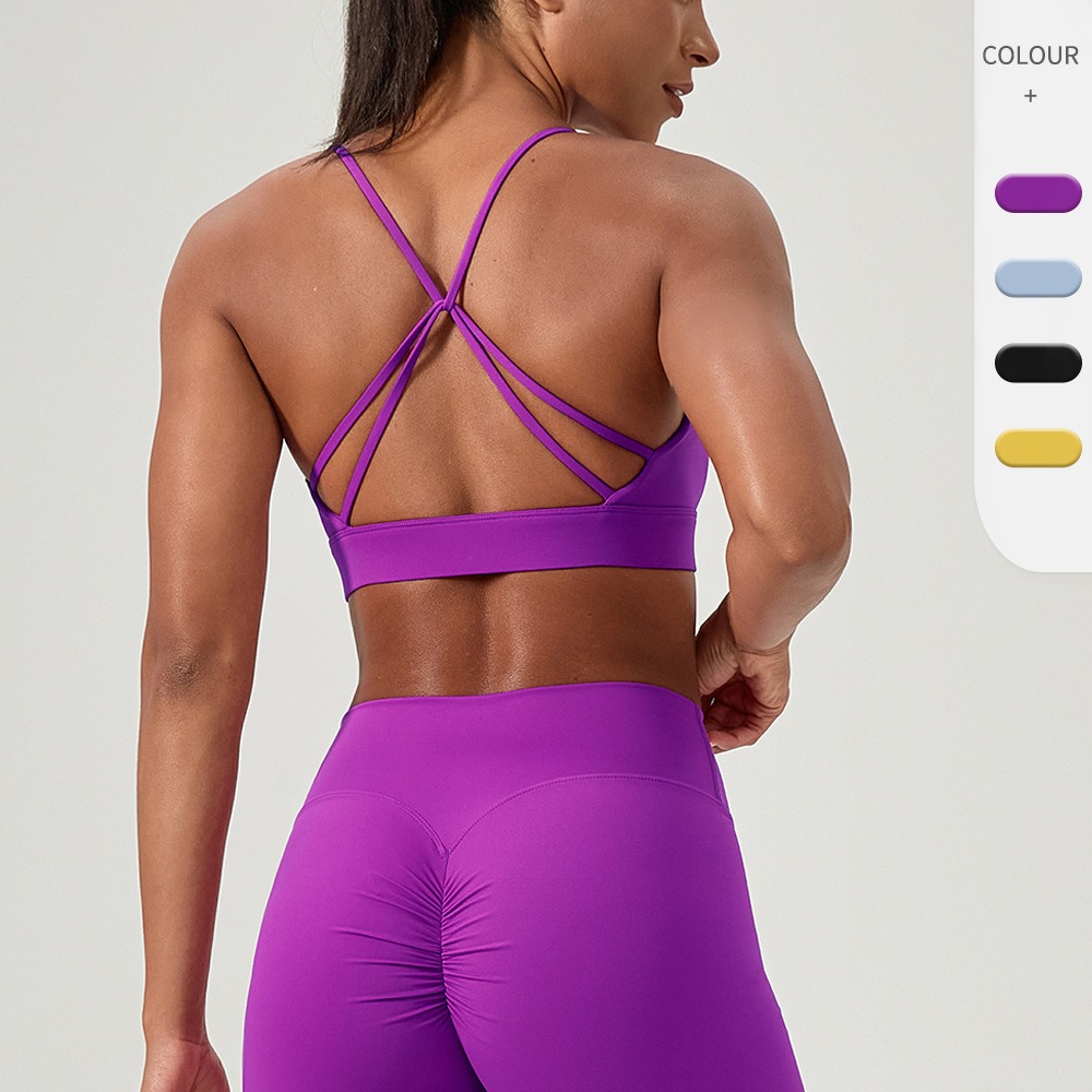 Women's Sexy Yoga Bra Cross St - Sports Bra Racerback ulasan dan harga