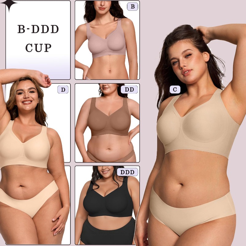 Plus Size Wireless Jelly Bra W - Full Coverage Bra ulasan dan harga