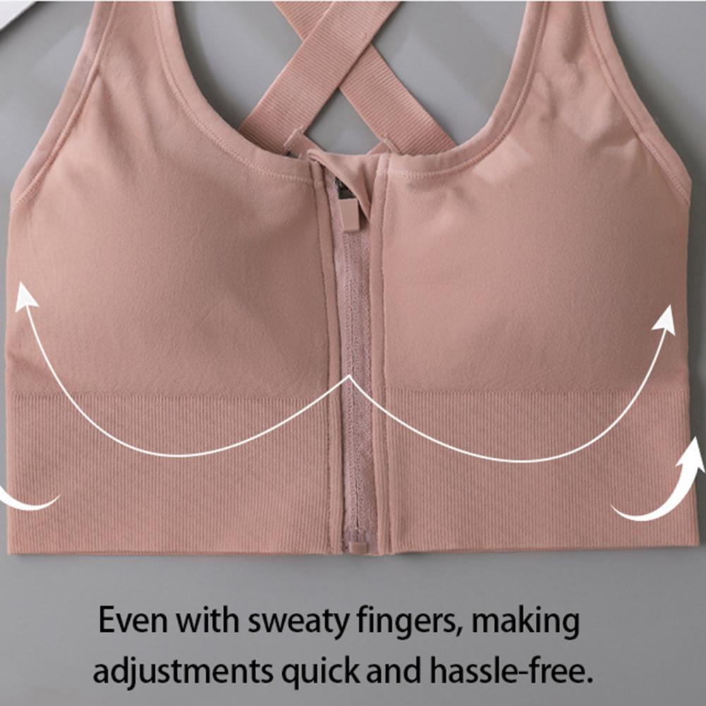 Zip Front Wireless Sports Bra  - Sports Bra Racerback ulasan dan harga