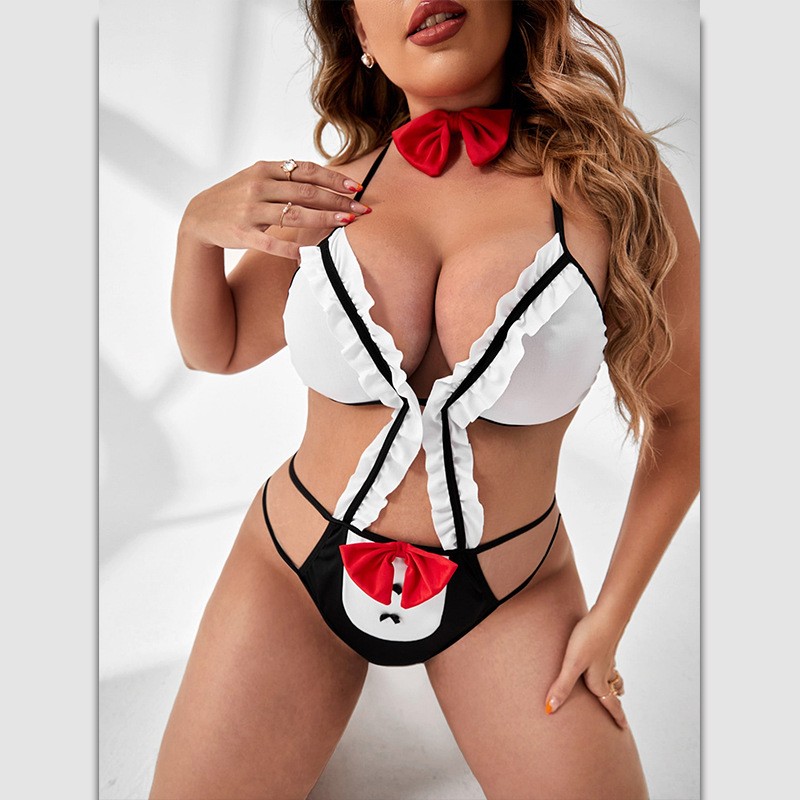 New Bow Halter Sexy Lingerie S - Lace Bralette Set ulasan dan harga