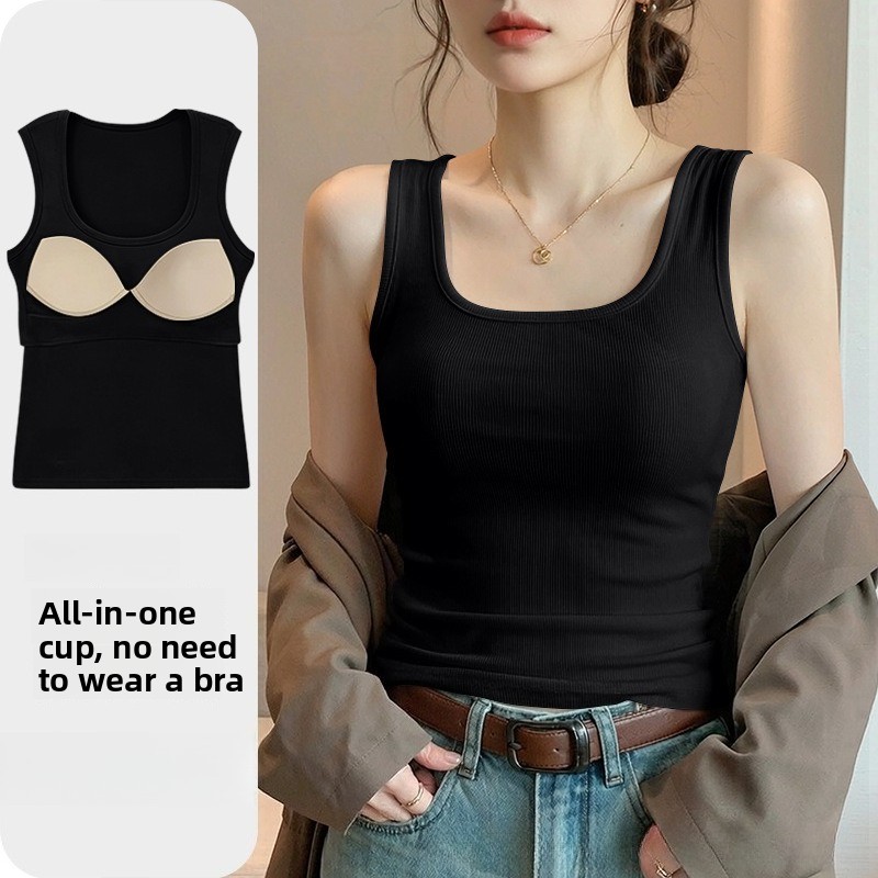 New Seamless Built-in Bra Tank - T Shirt Bra Seamless ulasan dan harga
