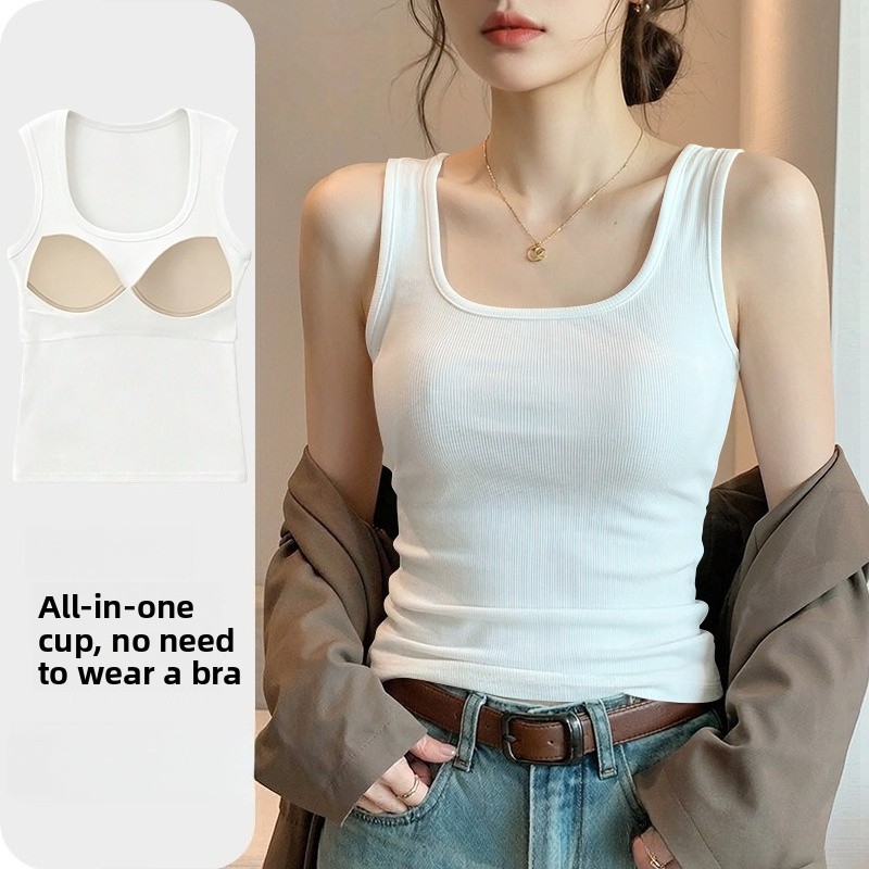 New Seamless Built-in Bra Tank - T Shirt Bra Seamless ulasan dan harga