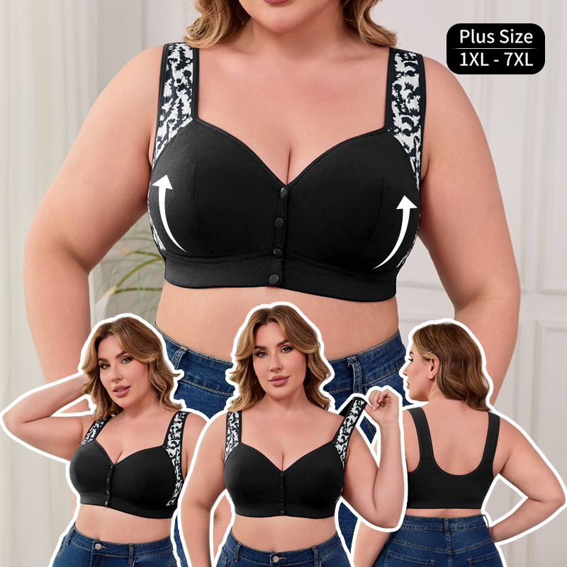 XL-7XL Plus Size Front Buckle  - Full Coverage Bra ulasan dan harga