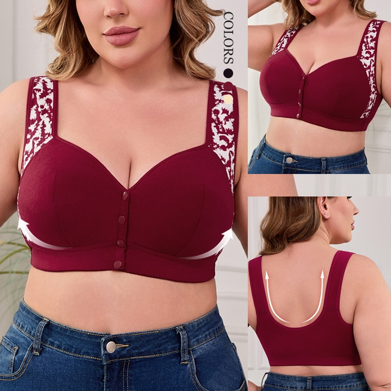 XL-7XL Plus Size Front Buckle  - Full Coverage Bra ulasan dan harga